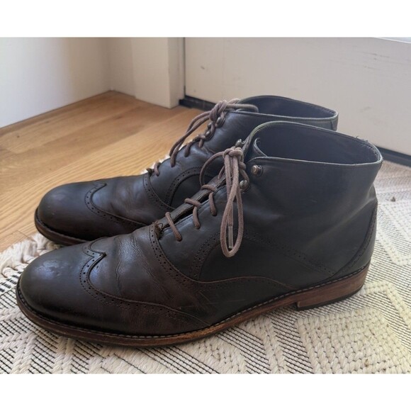 Wolverine 1000 Mile Wesley Wingtip Chukka, Leather, Black, Size 13D main image 9